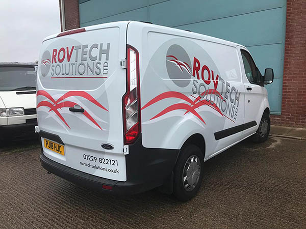 Picture of Rovtech Solutions van parked outside head office